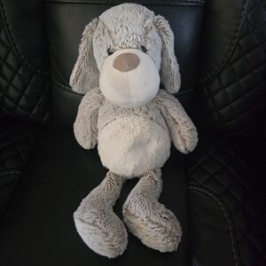 La Galleria gray plush dog toy Good Condition Insert Can Be Heated